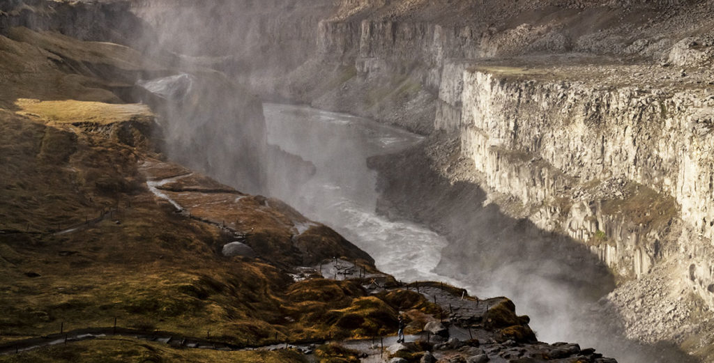 iceland north dettifoss waterfall view