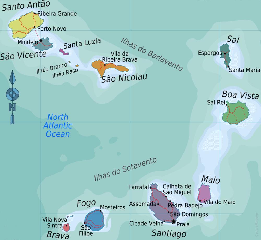 kaapverdische-eilanden-kaart